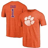 Clemson Tigers Fanatics Branded Orange Greatest Dad Tri Blend T-Shirt,baseball caps,new era cap wholesale,wholesale hats